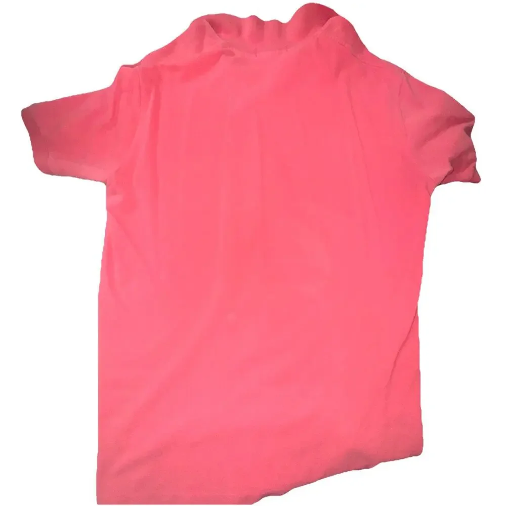 Men’s Polo Ralph Lauren Peach Polo Size Large Navy Pony (A30)
